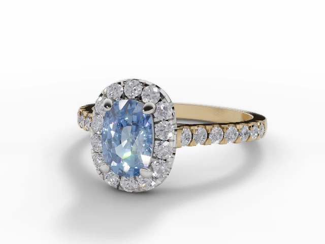 Topaz & Diamond Engagement Ring